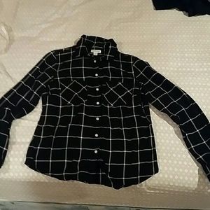Merona black and white plaid shirt